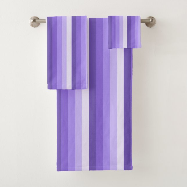Violett-Schattenstreifen Badhandtuch Set (Insitu)