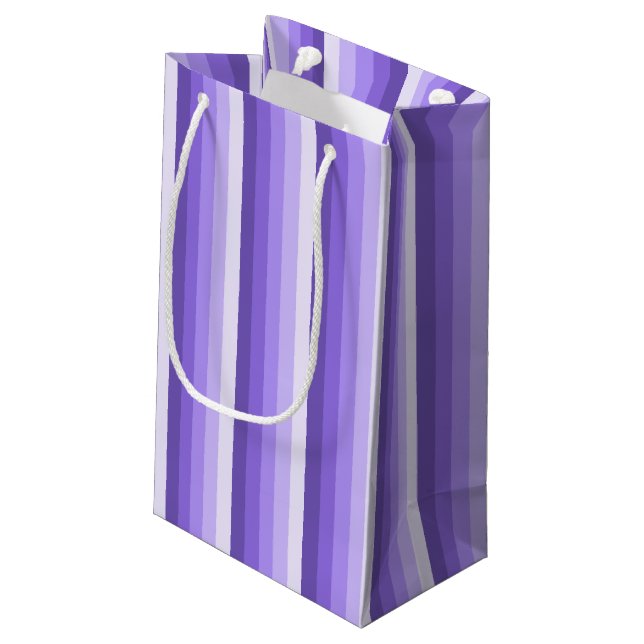 Violett-Schattenstreifen Kleine Geschenktüte (Rückseite Schrägansicht)
