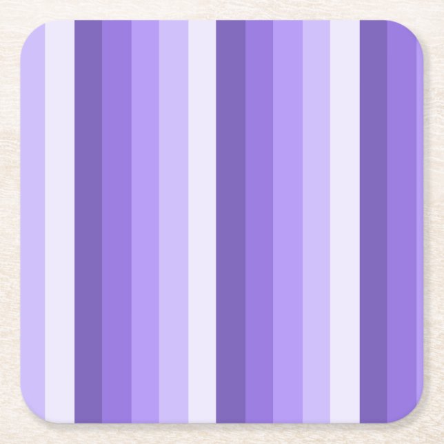 Violett-Schattenstreifen Rechteckiger Pappuntersetzer (Vorderseite)