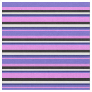 Violett, Schieferblau, Mitternau, Weiß und Schwarz Stoff