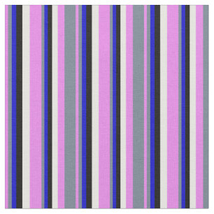Violett, Schiefergrau, Blau, Schwarz und Weiß Stoff