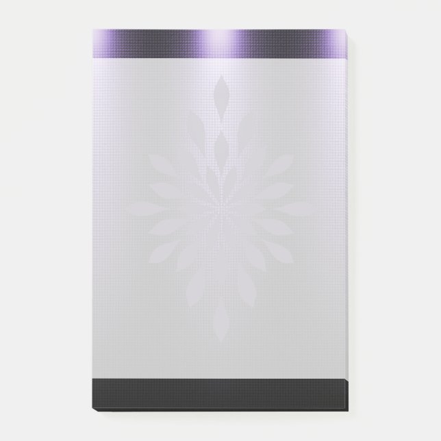 Violett schwarz metallisches Aussehen florale Verz Post-it Klebezettel (Vorderseite)