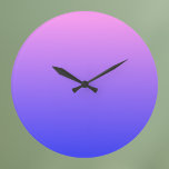 Violett und Blauer Farbstoff Große Wanduhr<br><div class="desc">Violett und Blauer Farbstoff</div>