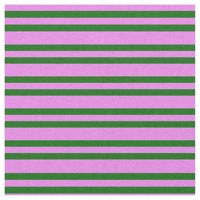 Violett und dunkelgrüne, farbige Linienmuster Stoff (Nahaufnahme)