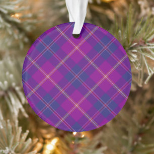 Violett und Gold Mode Highland Plaid Ornament