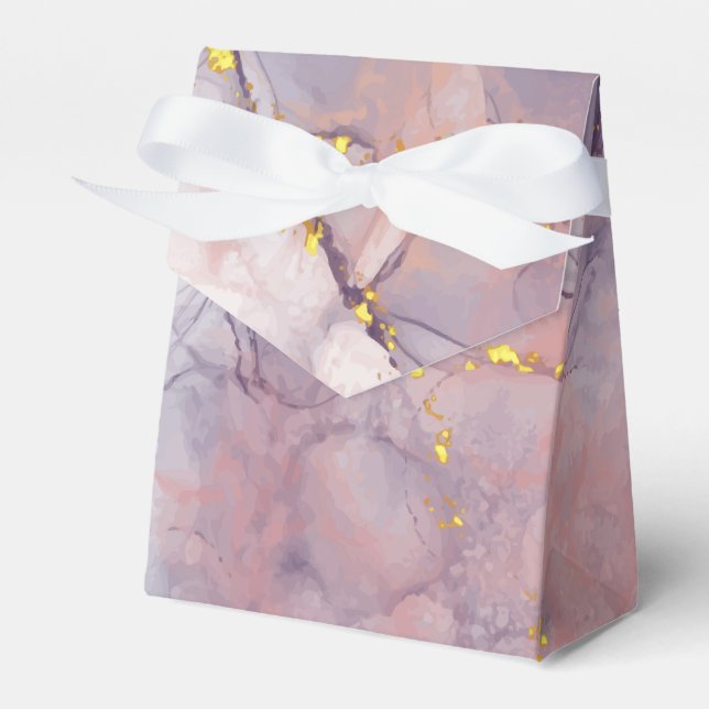 Violett und Goldmarmor Geschenkschachtel (Vorderseite)