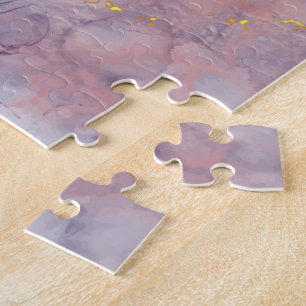 Violett und Goldmarmor Puzzle