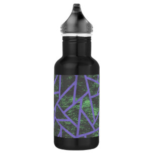 Violett und grünes Mosaik Edelstahlflasche
