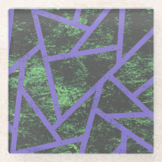 Violett und grünes Mosaik Glasuntersetzer