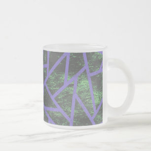 Violett und grünes Mosaik Mattglastasse