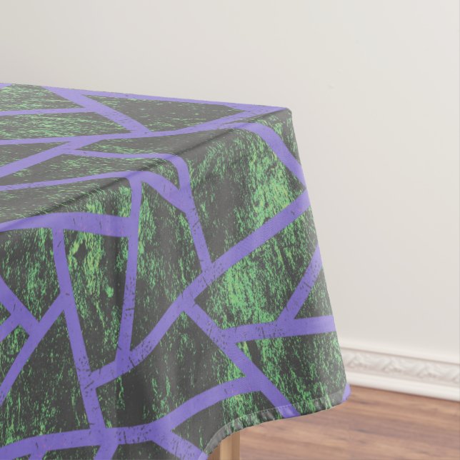 Violett und grünes Mosaik Tischdecke (Beispiel)