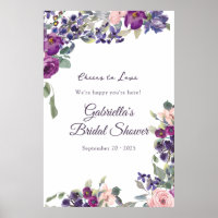 Violett und Pflaume Floral Junggesellinnen-Abschie