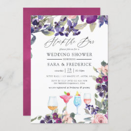 Violett- und Pflaumenpaare lagern die Bar Einladung