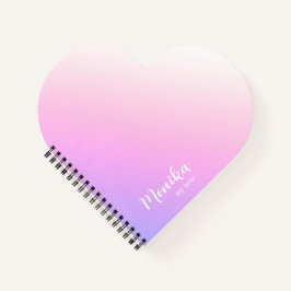 Violett und rosa Ober Notizbuch