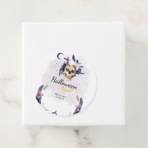 Violett Wasserfarbe Halloween-Party Gothic Skull