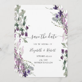 Violett-Wildblume Save the Date