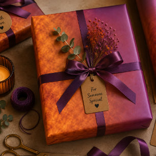 Violette Aschenfall Geschenkpapier Set