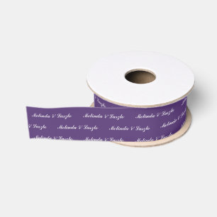 Violette benutzerdefinierte Hochzeits-Grosgrain-Ba Ripsband
