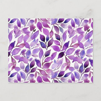 Violette Blätter Postkarte
