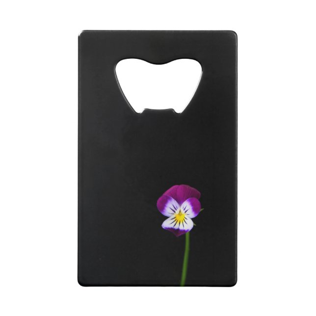 Violette Blume bocnm Geldbeutel Flaschenöffner (Vorderseite)