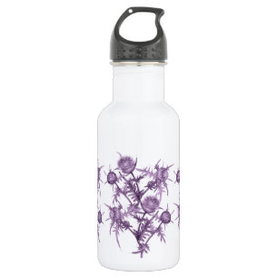 violette Blume Edelstahlflasche