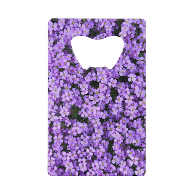 Violette Blume Flasche Geldbeutel Flaschenöffner (Vorderseite)