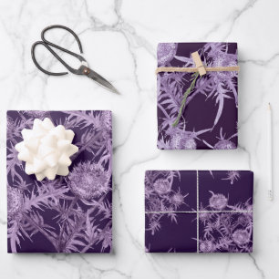 violette Blume Geschenkpapier Set