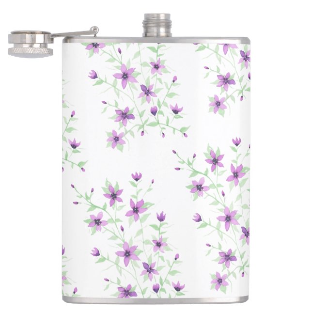 Violette Blumen auf dem Weinberg Flachmann (Geöffnet)