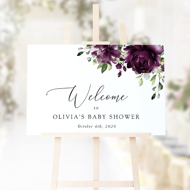Violette Blumen, Blume Pflaume, Babydusche Empfang Poster (Von Creator hochgeladen)