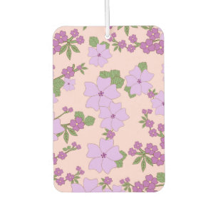 Violette Blumen, Blumenmuster, Muster von Blume Autolufterfrischer