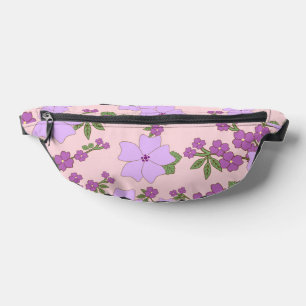 Violette Blumen, Blumenmuster, Muster von Blume Bauchtasche
