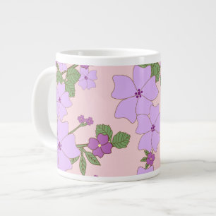 Violette Blumen, Blumenmuster, Muster von Blume Jumbo-Tasse