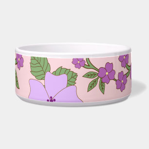 Violette Blumen, Blumenmuster, Muster von Blume Napf