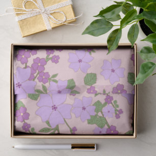 Violette Blumen, Blumenmuster, Muster von Blume Seidenpapier
