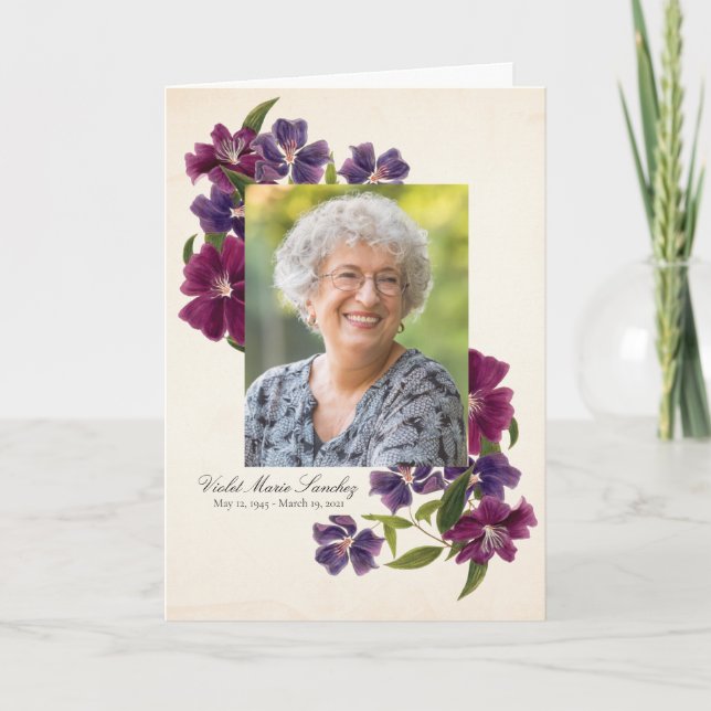 Violette Blumen Feierlichkeiten zum Life Program Programm (Vorderseite)