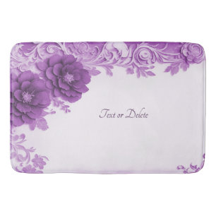 Violette Blumen Geblüht Badematte