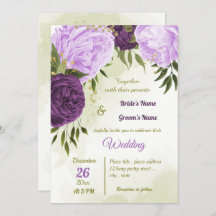 violette Blumen grüne Blätter Hochzeit
