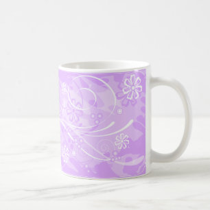 violette Blumen Kaffeetasse