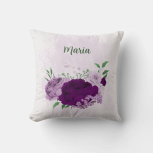 violette Blumen Kissen