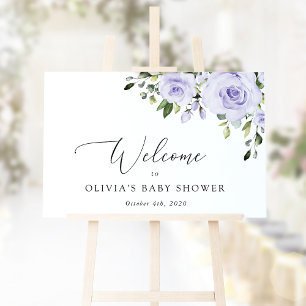 Violette Blumen, Lilac-Blume, Babydusche Empfang Poster