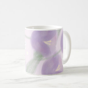 Violette Blumen mit ein wenig Sonne Kaffeetasse