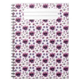 violette Blumen Notizblock