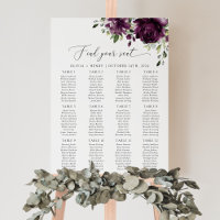 Violette Blumen, Pflaumenblumen, Boho, Sitzplan