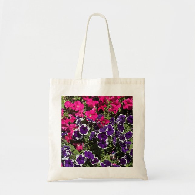 Violette Blumen Tote Tasche - Botanische Kunst (Vorne)