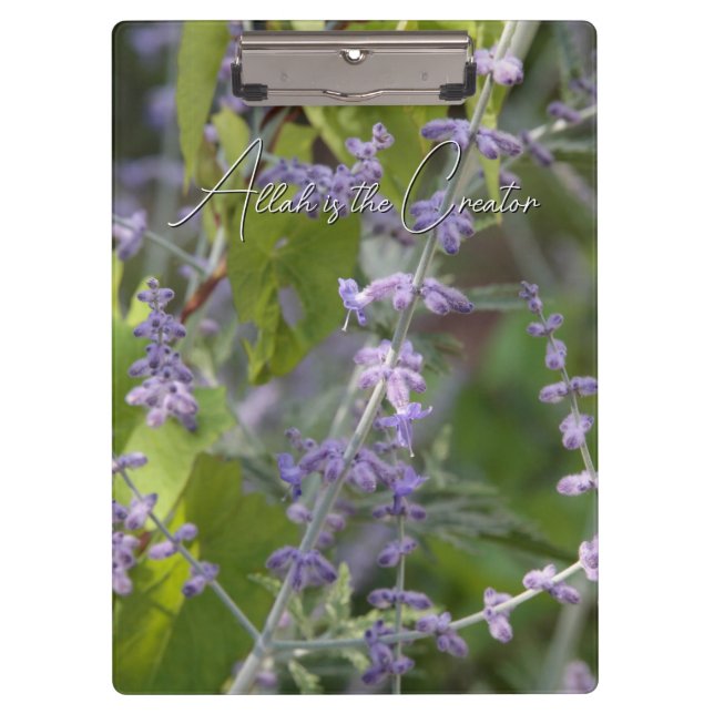 Violette Blumenbeete Garten Fotografie Klemmbrett (Vorderseite)