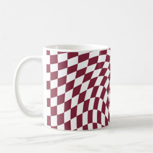 Violette Burgund-Hochzeitskollektion Karo Kaffeetasse