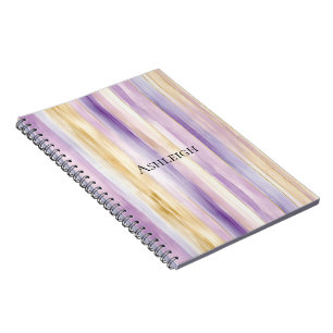 Violette Creme-Iris-Streifen   Notizblock