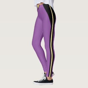 Violette Dreistreifen-Leggings Leggings