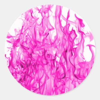 Violette Flammen und violette Feuergeschenke aus S Runder Aufkleber