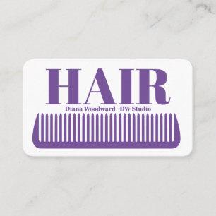 Violette Friseurgewerbe Visitenkarte